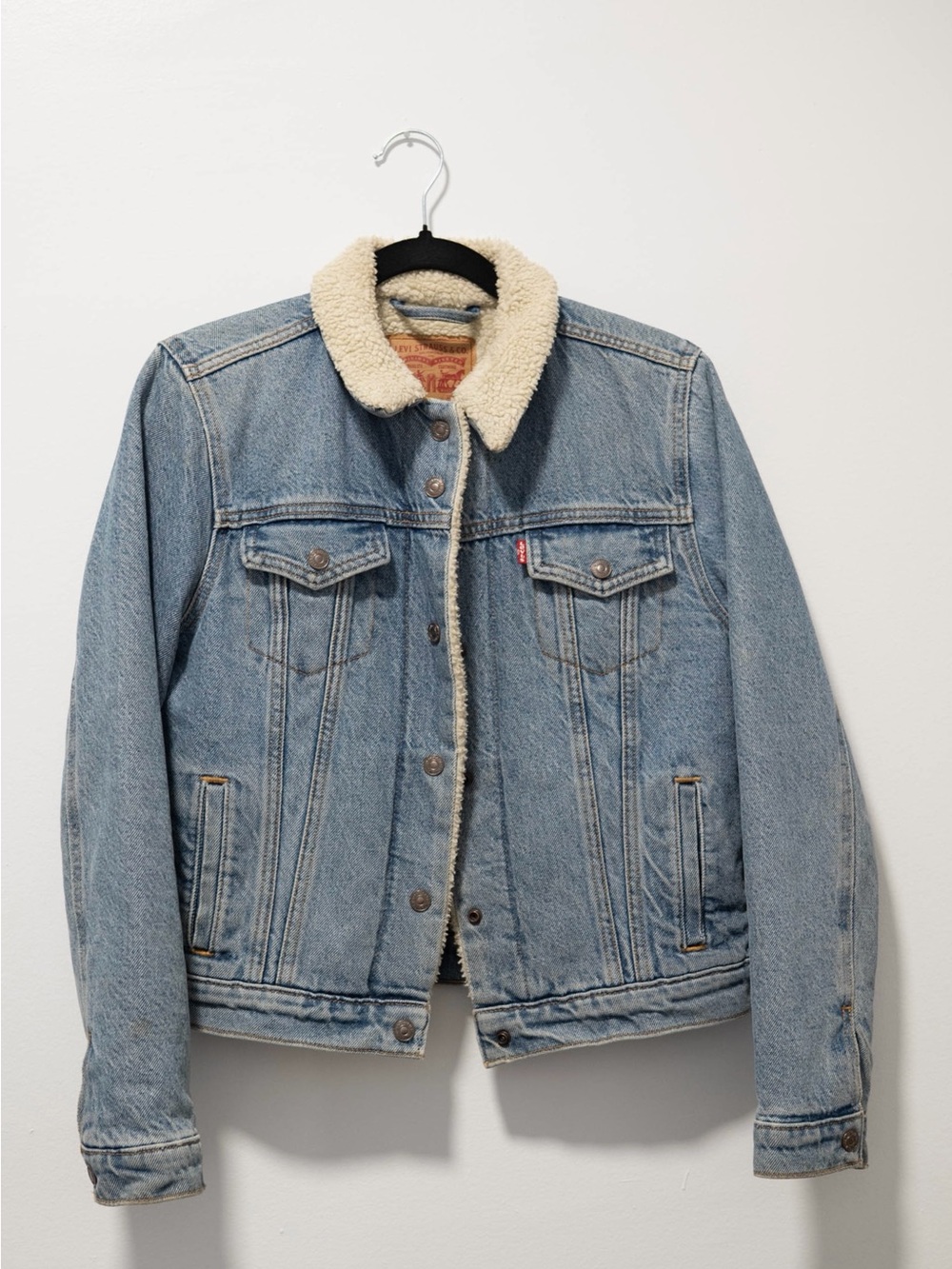 Levi's Light Blue Denim Sherpa-Lined Jacket